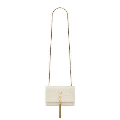 YSL KATE SMALL TASSEL IN CROCODILE-EMBOSSED LEATHER 474366DND0J9207 (20*12.5*5cm)